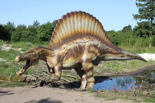 Siehe Spinosaurus und viele andere Dinosaurier im GIVSKUD ZOO.